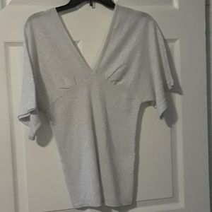 Silver blouse with sparkle